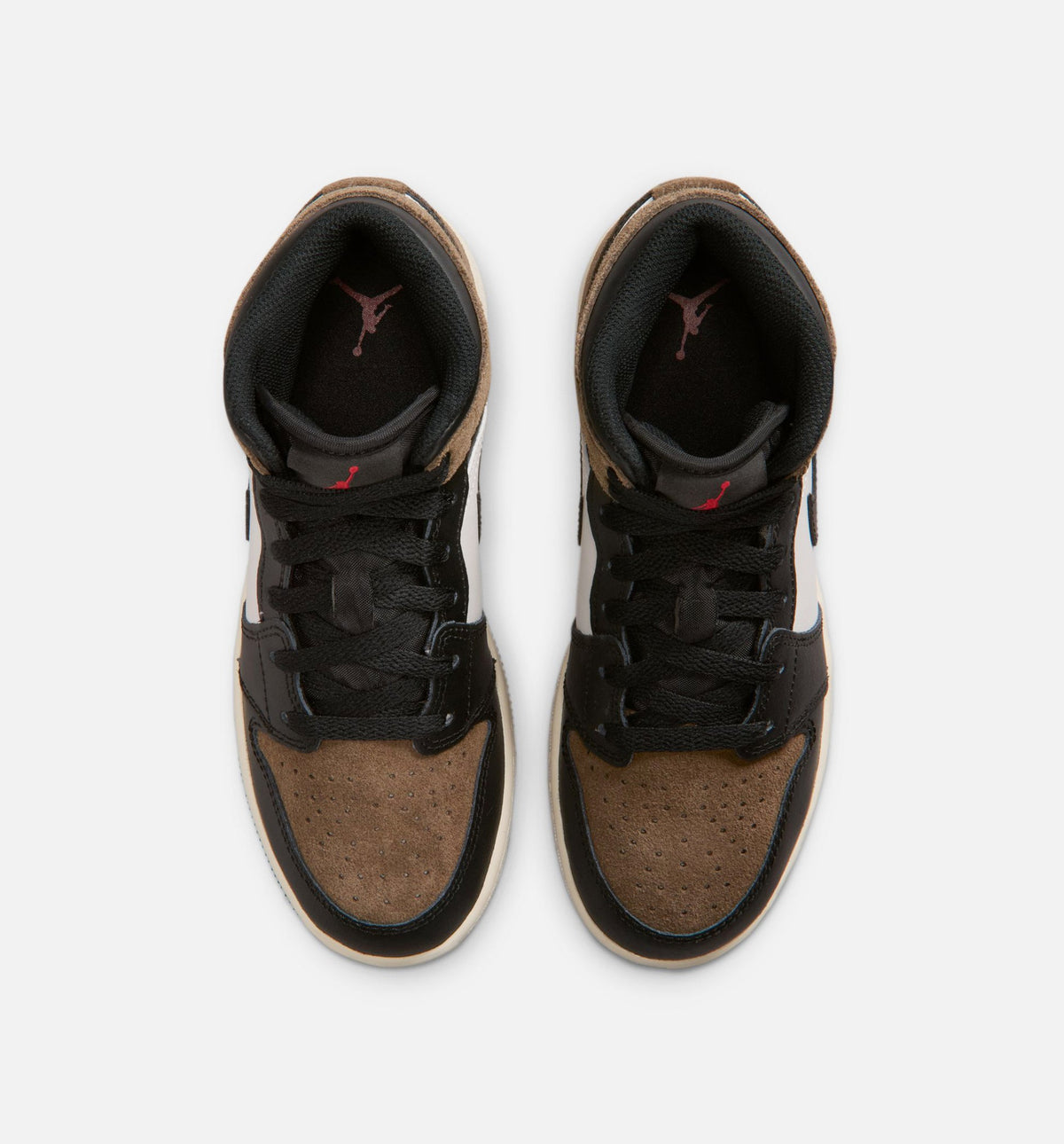 Air Jordan 1 Mid Grade School Sneakers – Black/Palomino