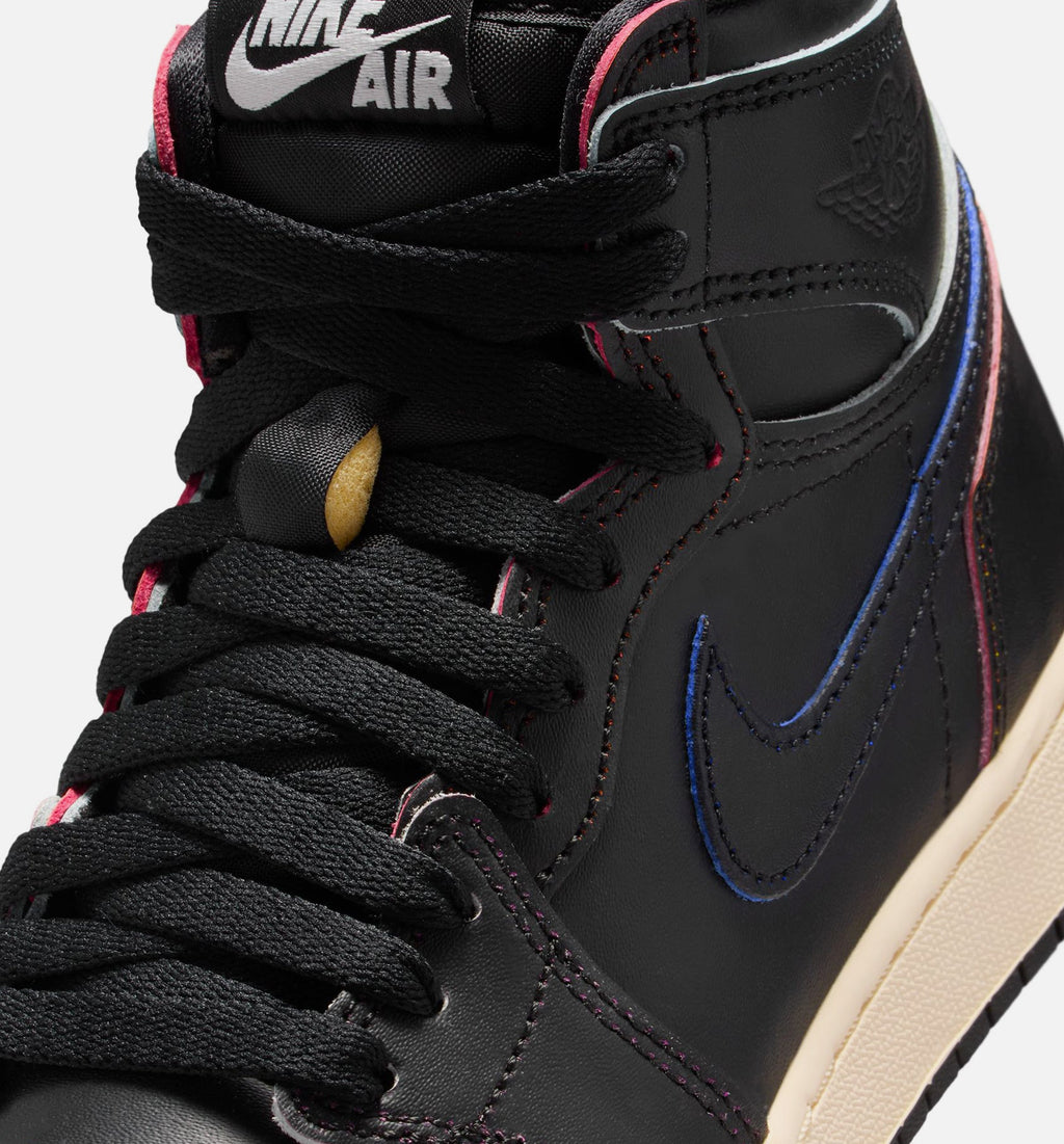 Air Jordan 1 Retro High OG Grade School Sneakers – Black/Muslin