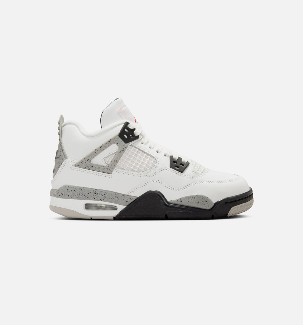 Air Jordan 4 Retro Grade School Sneakers – White Cement