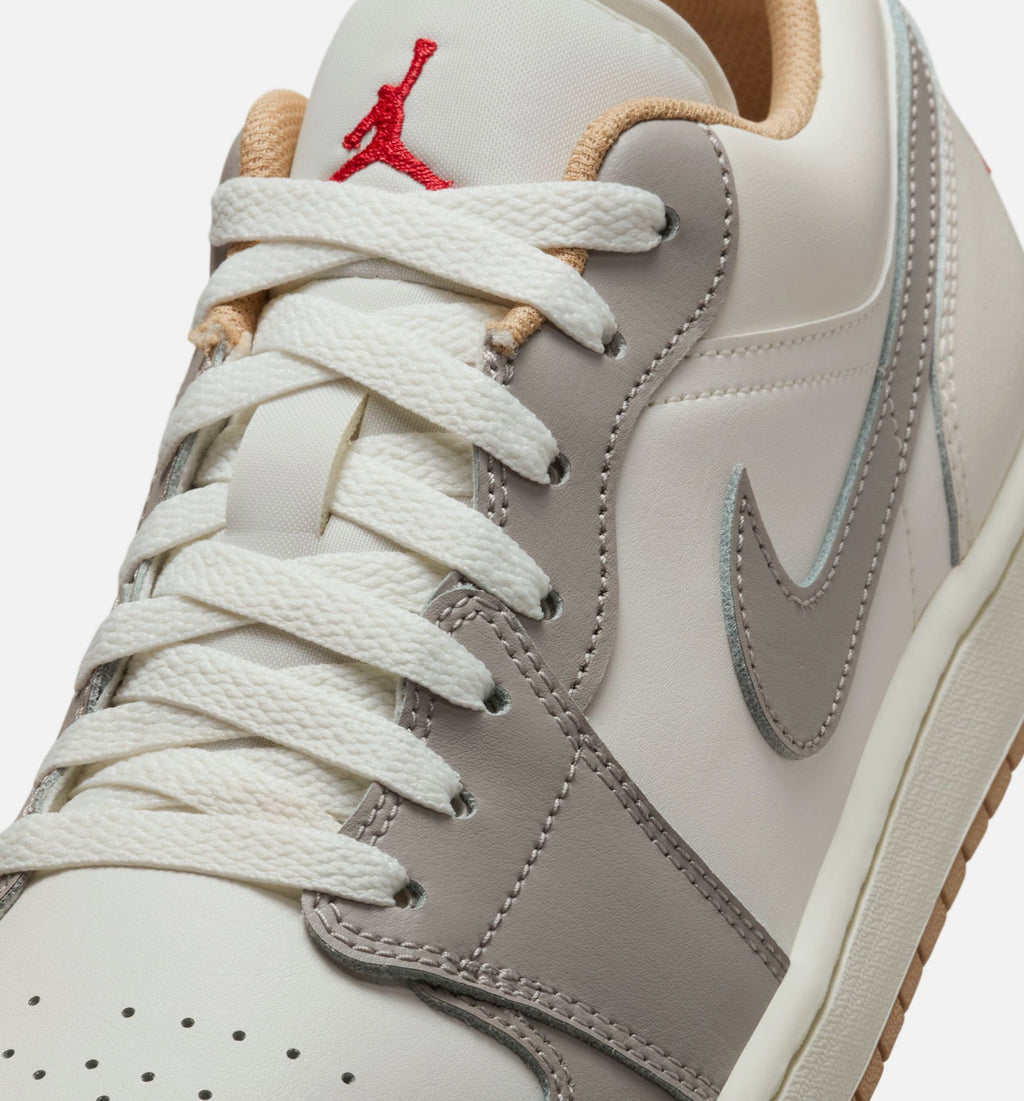 Air Jordan 1 Low Men's Sneakers – Sail/Fire Red