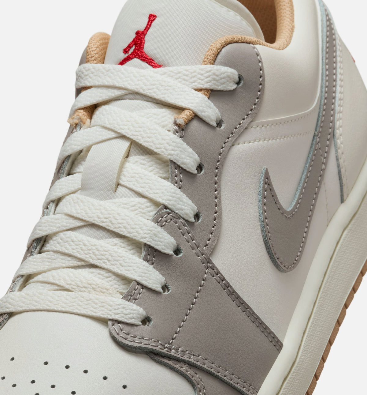 Air Jordan 1 Low Men's Sneakers – Sail/Fire Red