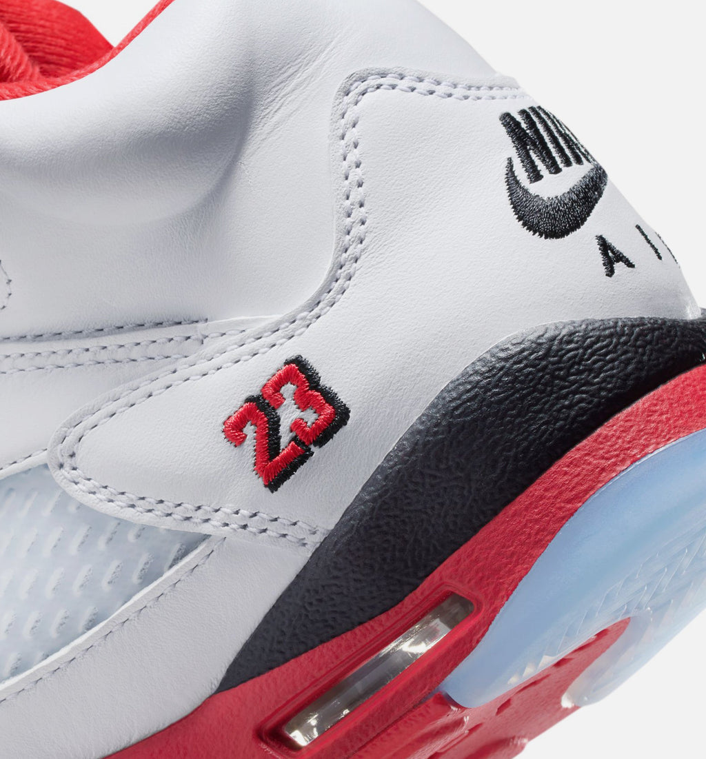 Air Jordan 5 Retro Grade School Sneakers – Fire Red