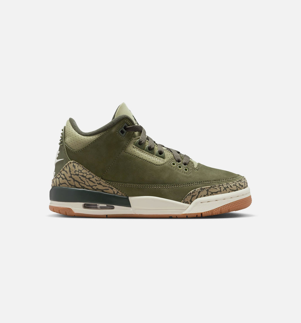 Air Jordan 3 Retro Grade School Sneakers – Medium Olive
