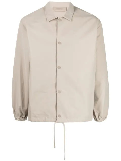 FEAR OF GOD ESSENTIALS graphic-print drawstring shirt jacket