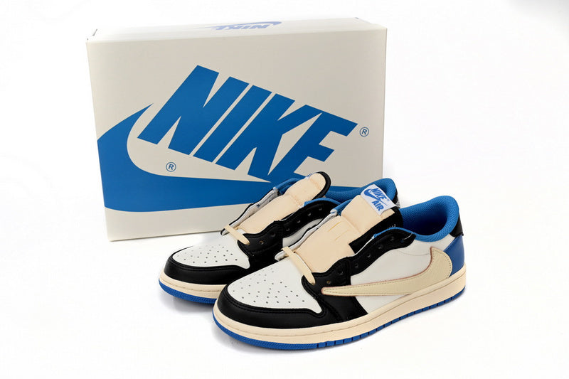 Travis Scott x Fragment Design x Air Jordan 1 Retro Low Rep Sneaker DM7866-140