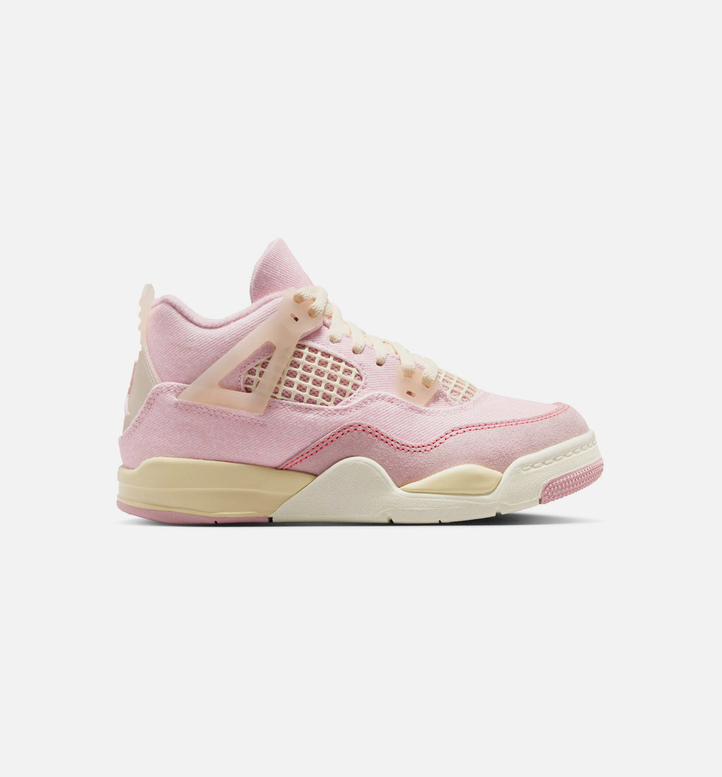 Air Jordan 4 Retro Preschool Sneakers – Pink Pearl/Iced Carmine