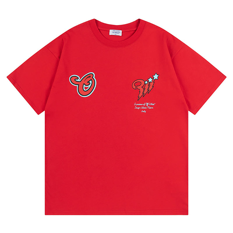 OFF WHITE Scorpio Skate Cotton Graphic T-Shirt