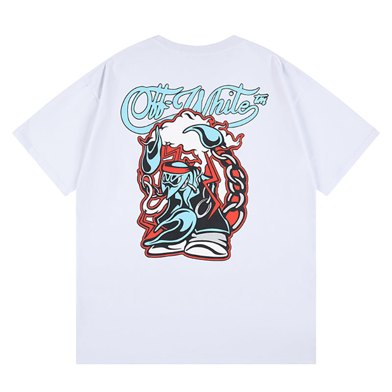 OFF WHITE Scorpio Skate Cotton Graphic T-Shirt