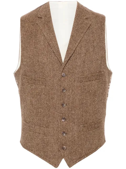 Polo Ralph Lauren herringbone-pattern wool waistcoat