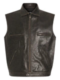 Dolce & Gabbana zip-fastening leather waistcoat