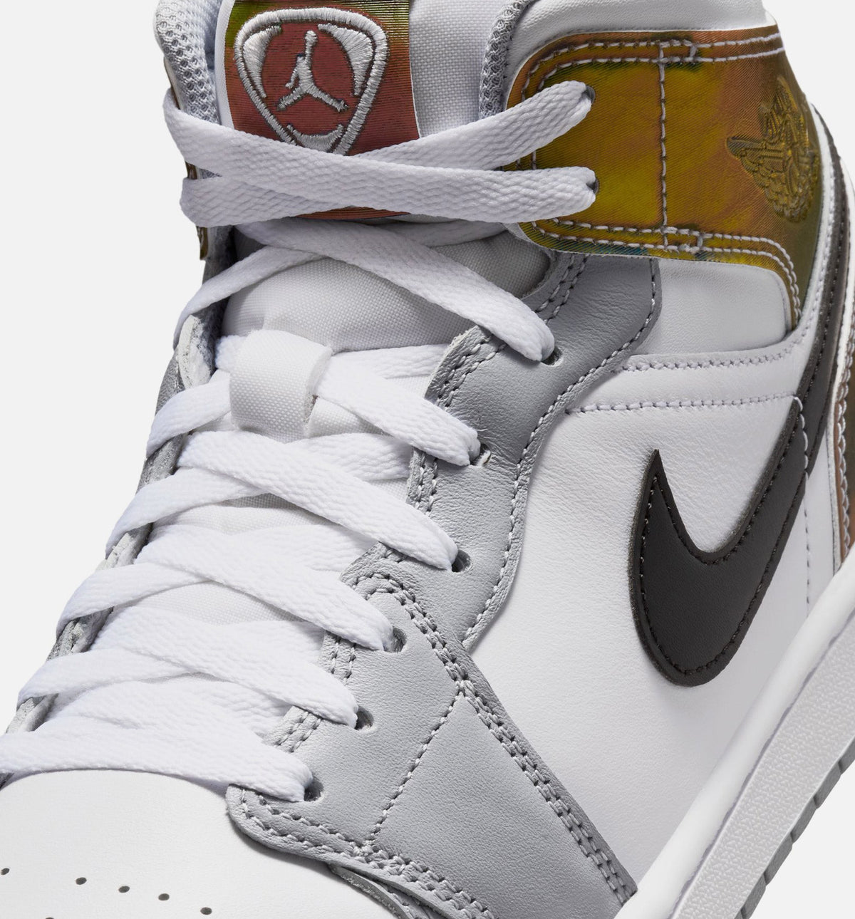 Air Jordan 1 Mid SE Men's Sneakers – Black/White/Wolf Grey