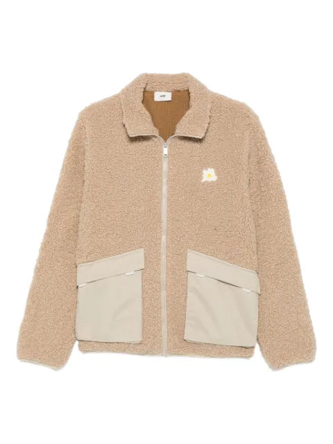 Autry daisy-embroidered fleece jacket