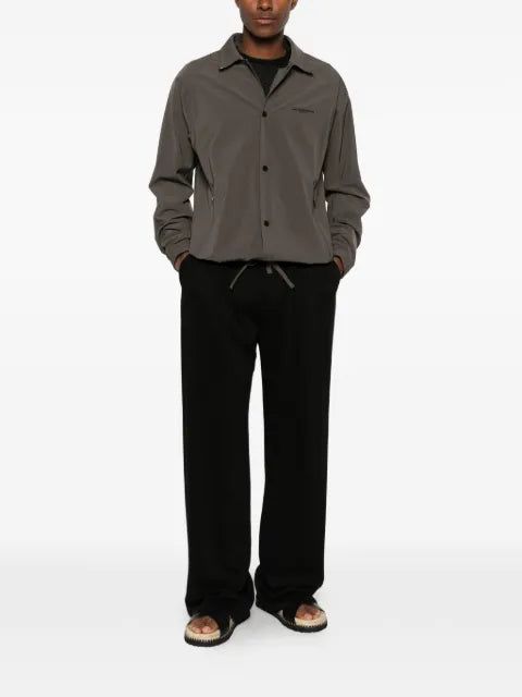 Emporio Armani logo-embroidered raglan-sleeve jacket