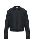 Jil Sander zip-up ribbed-trim bomber jacket