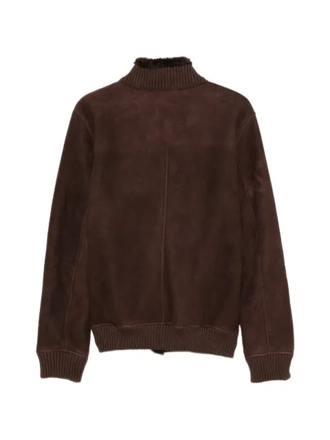 Arma shearling-lined suede jacket