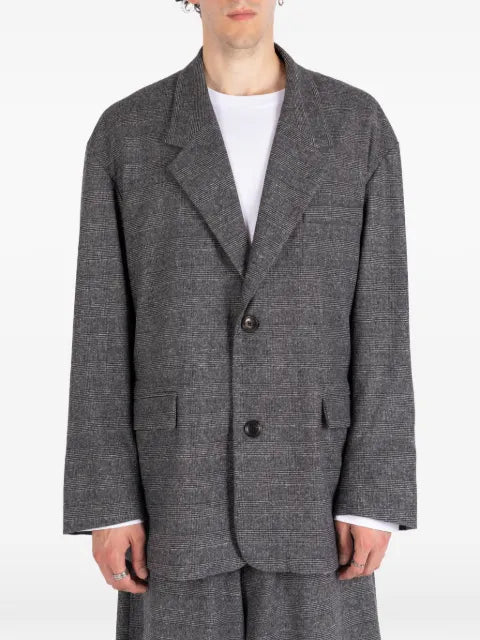 Société Anonyme checked wool blazer