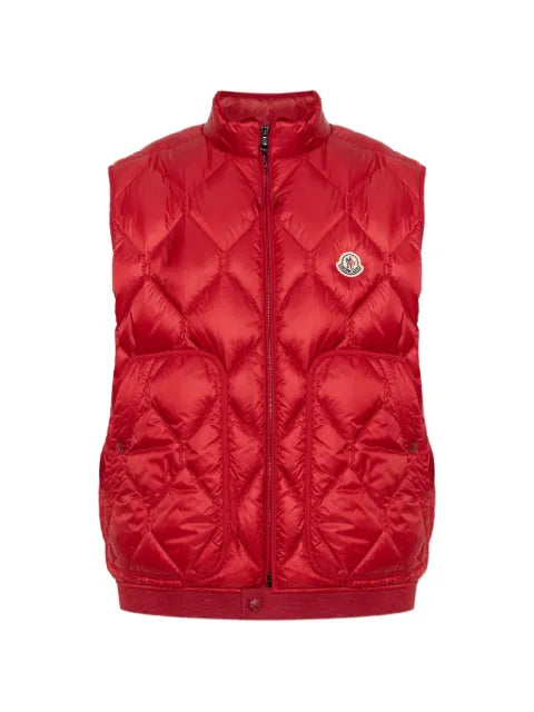 Moncler quilted logo-patch puffer vest