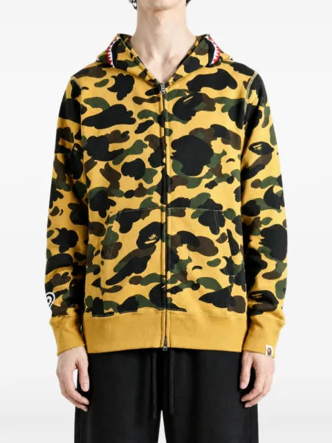 A BATHING APE® camouflage-print shark hoodie