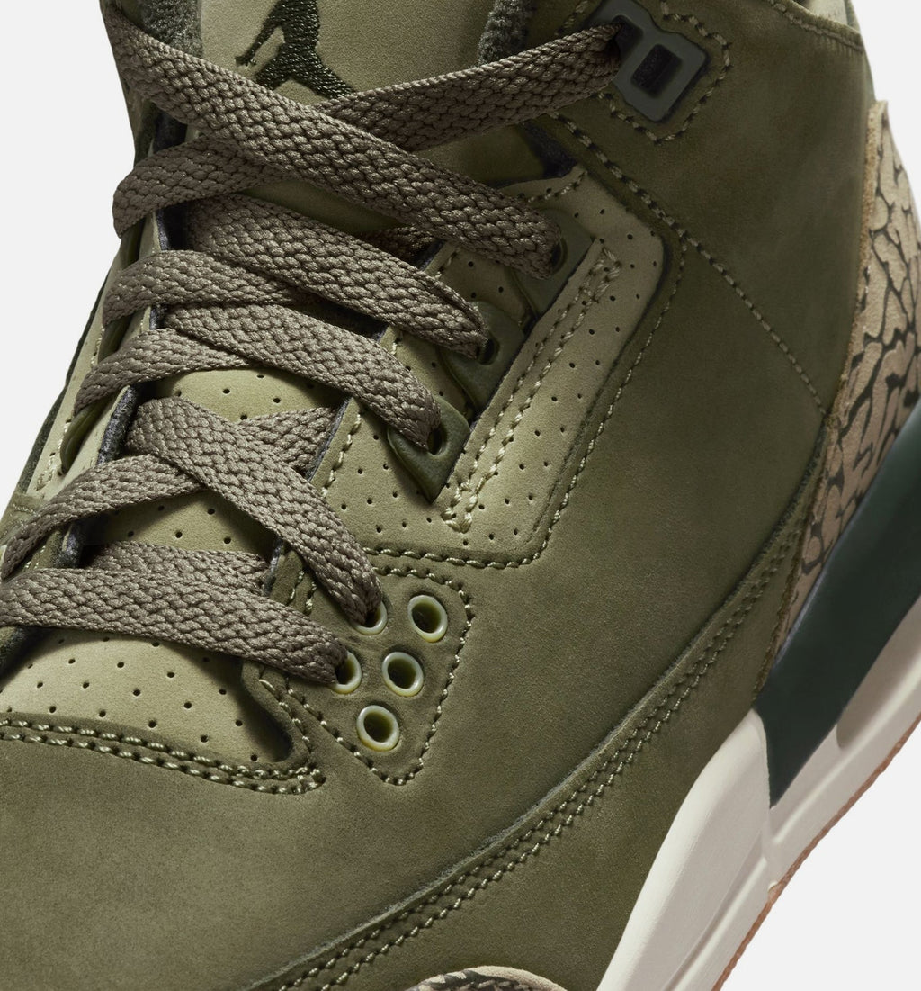 Air Jordan 3 Retro Grade School Sneakers – Medium Olive