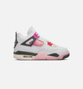 Air Jordan 4 Retro Comic Grade School Lifestyle Shoe - Off WhiteFire PinkAnthracite Free Shipping