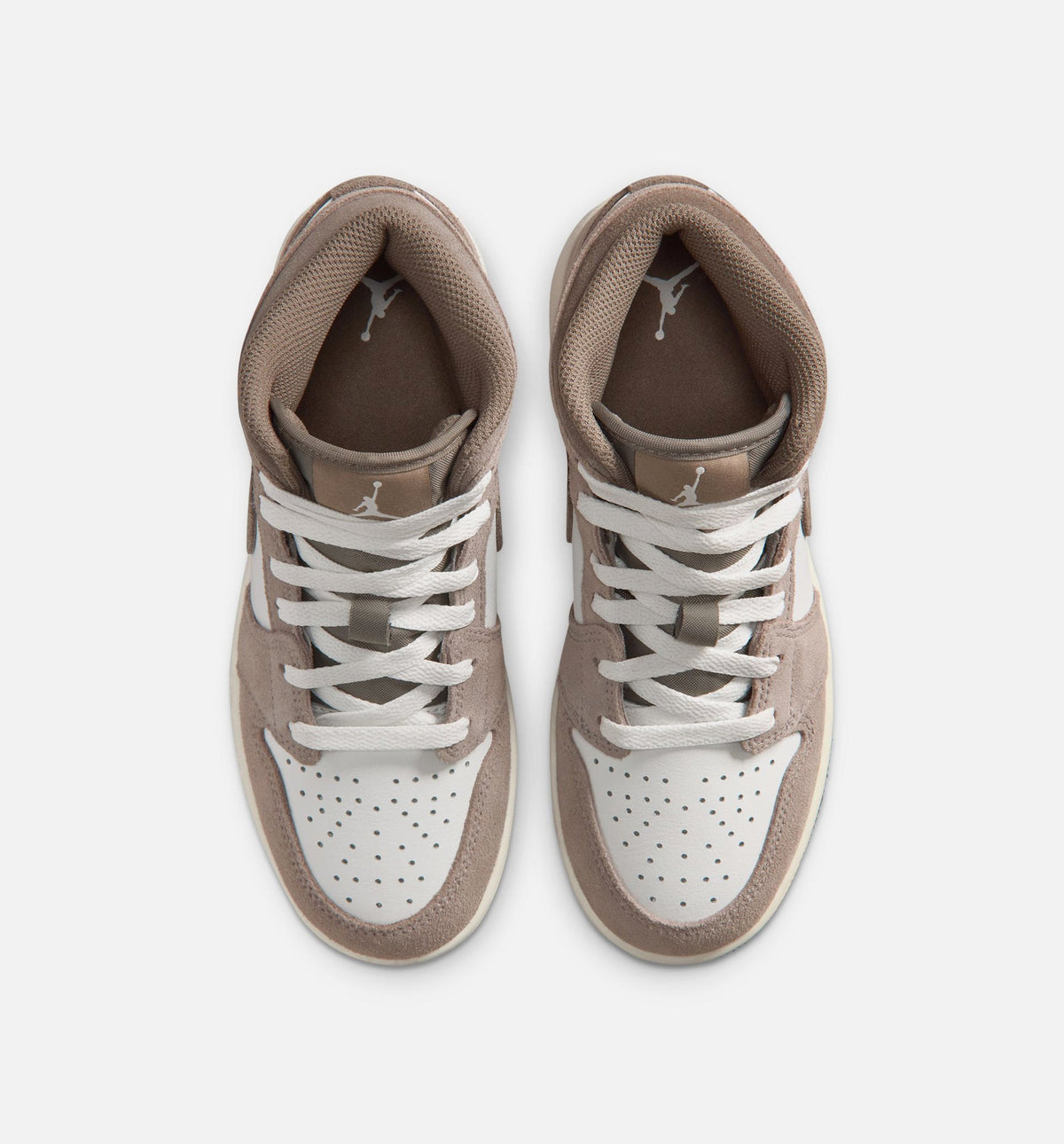 Air Jordan 1 Mid Grade School Sneakers – Enigma Stone/Olive Grey