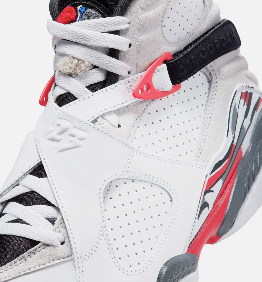 Air Jordan 8 Retro Men's Sneakers – White/True Red