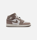 Air Jordan 1 Mid Grade School Sneakers – Enigma Stone/Olive Grey