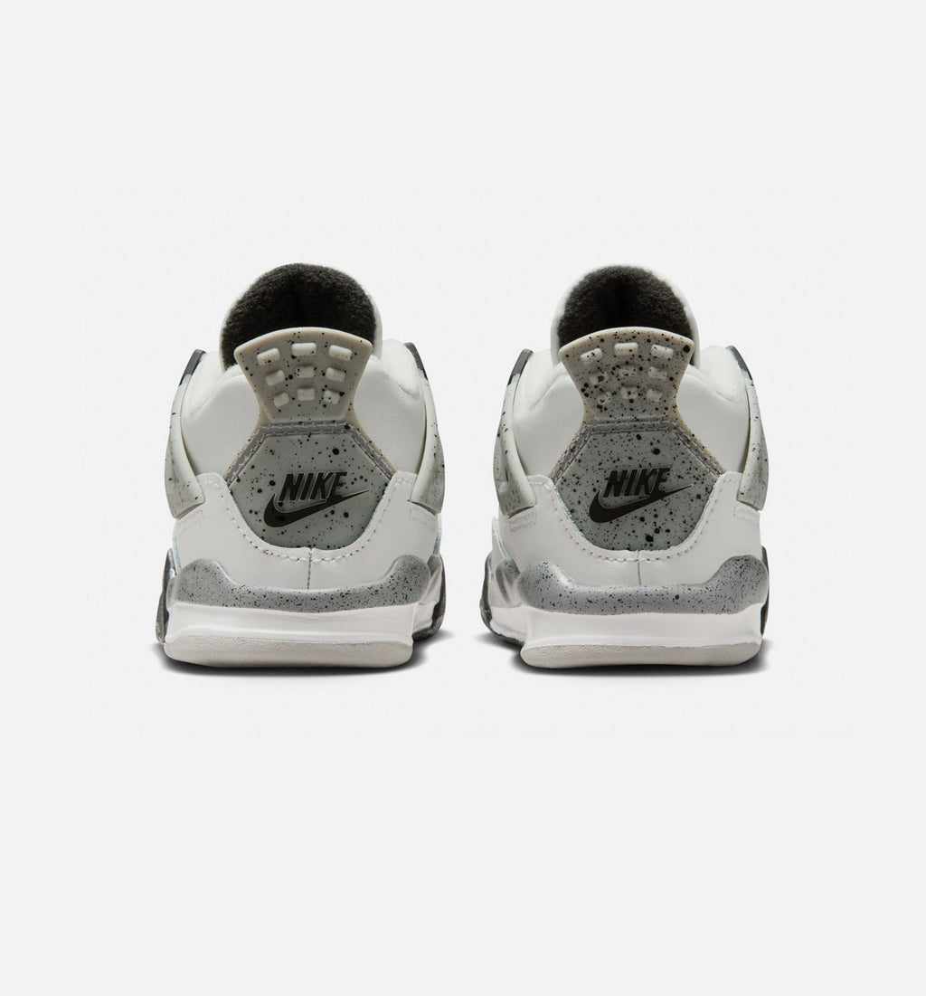 Air Jordan 4 Retro Infant & Toddler Sneakers – White Cement