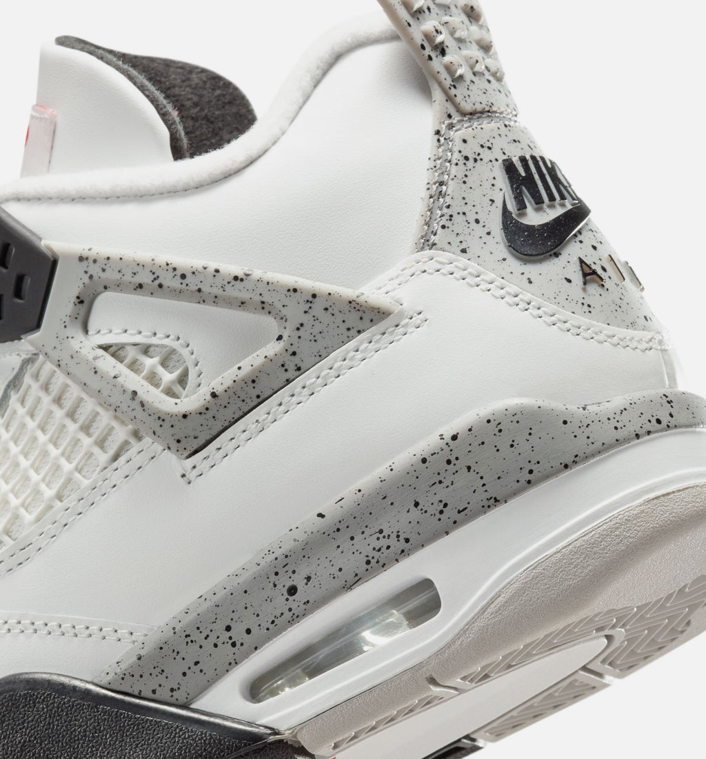 Air Jordan 4 Retro Grade School Sneakers – White Cement
