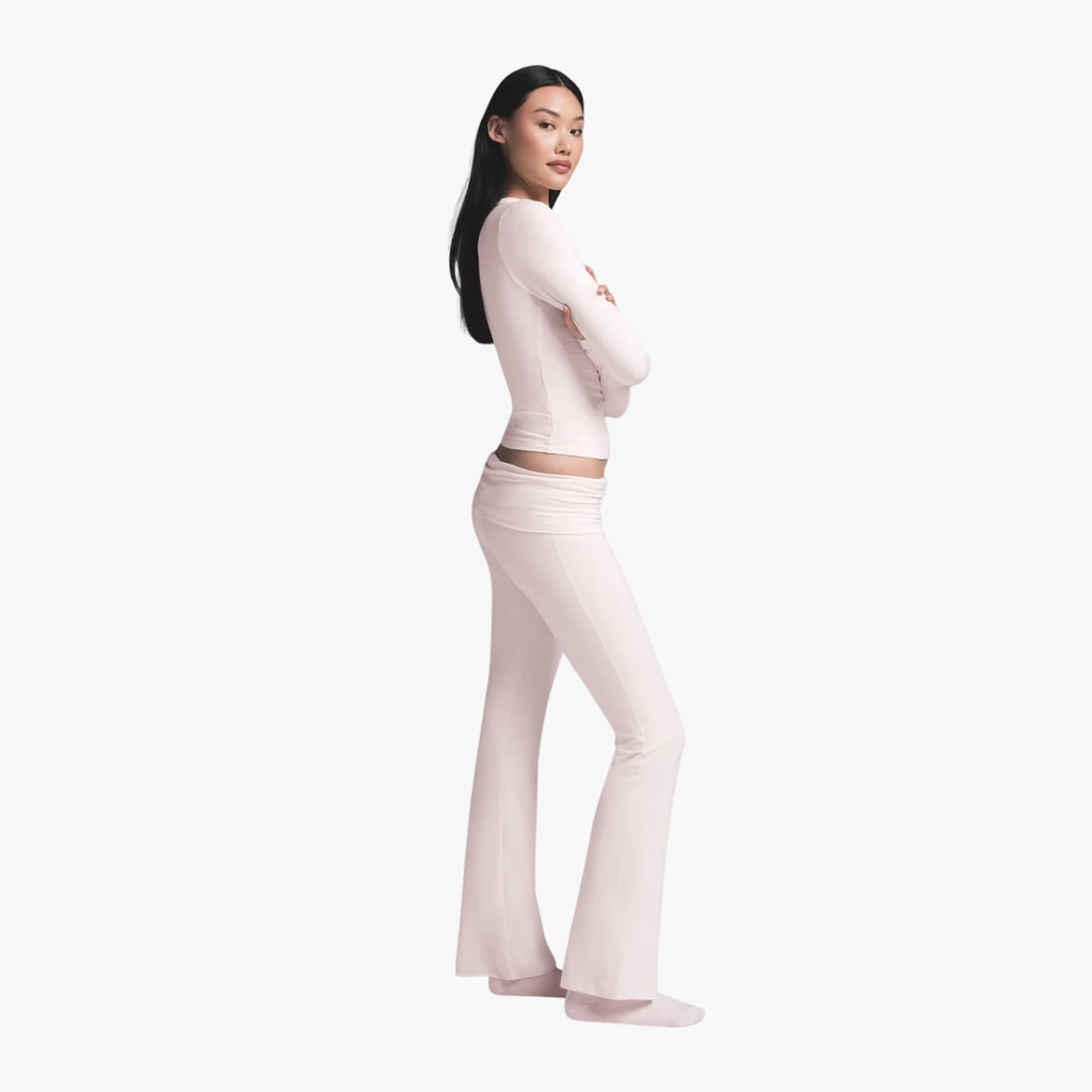 SKIMS Cotton Jersey Foldover Pant Barely Pink
