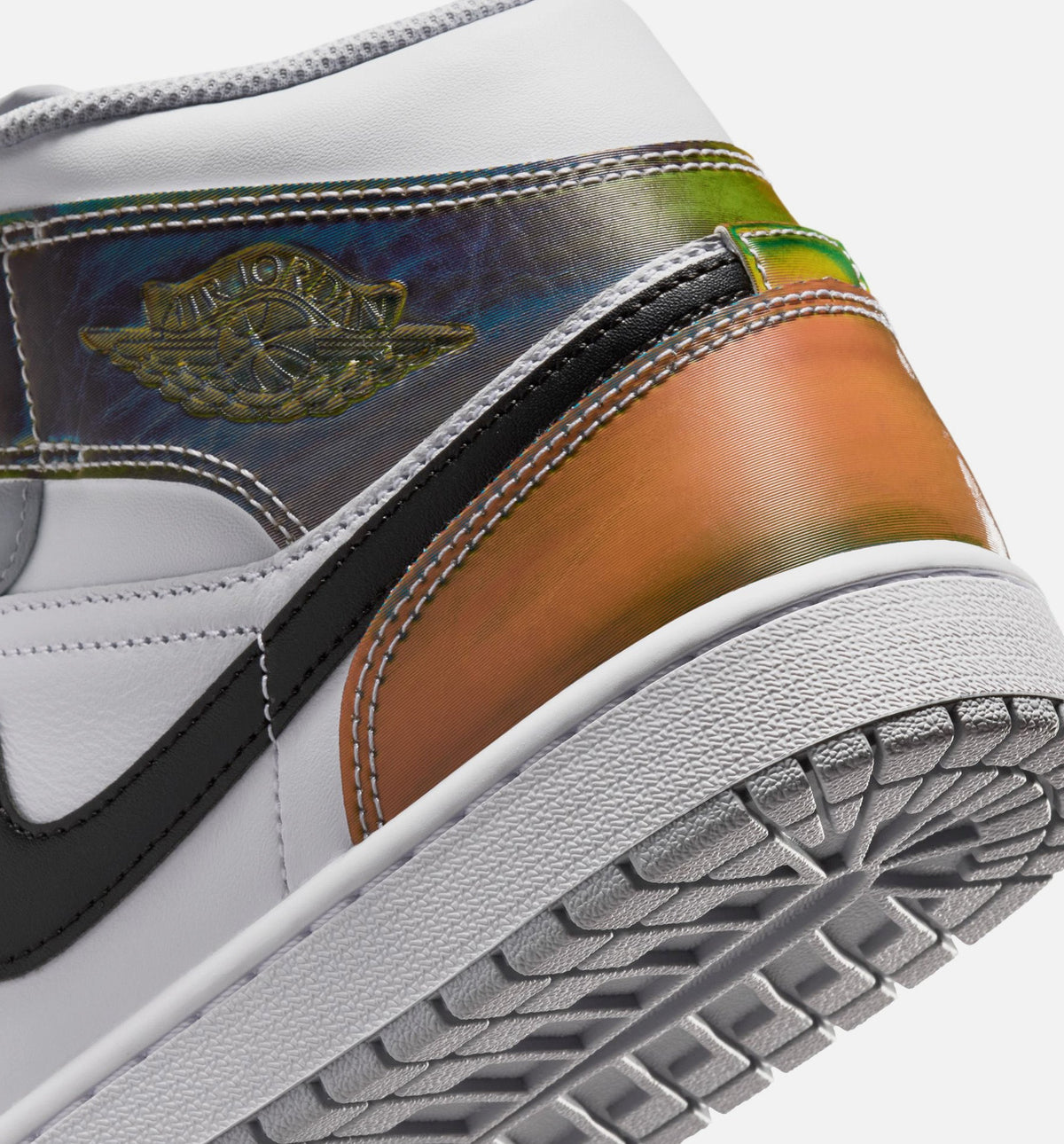 Air Jordan 1 Mid SE Men's Sneakers – Black/White/Wolf Grey