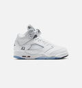 Air Jordan 5 Retro OG Grade School Sneakers – White Metallic