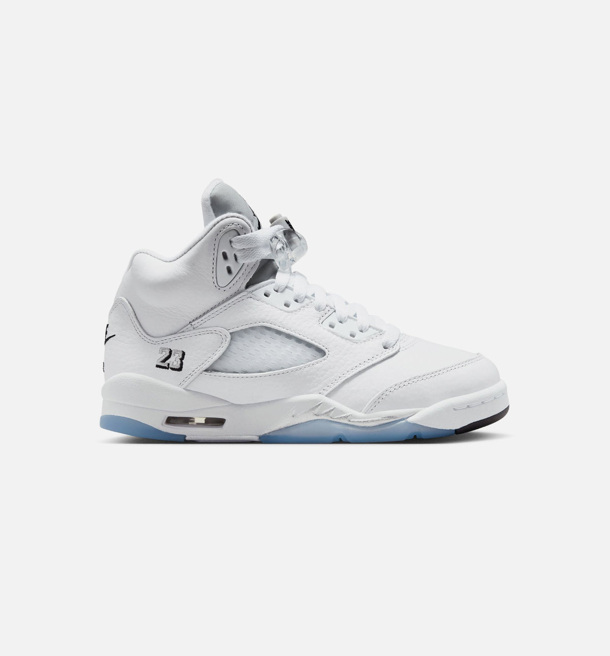 Air Jordan 5 Retro OG Grade School Sneakers – White Metallic