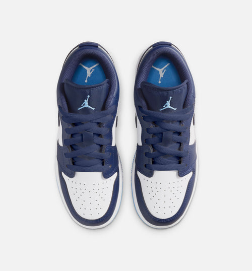 Air Jordan 1 Low Grade School Sneakers – Midnight Navy/University Blue