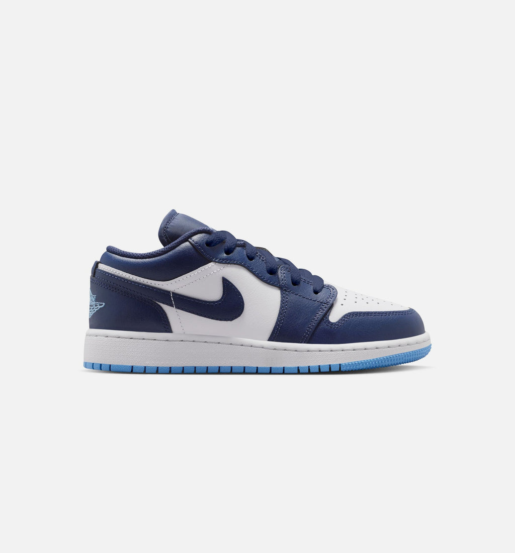 Air Jordan 1 Low Grade School Sneakers – Midnight Navy/University Blue
