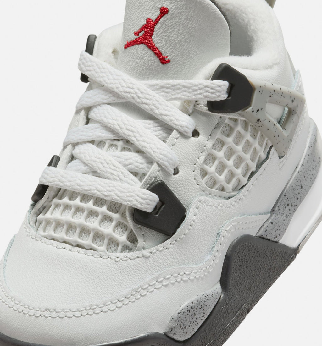 Air Jordan 4 Retro Infant & Toddler Sneakers – White Cement