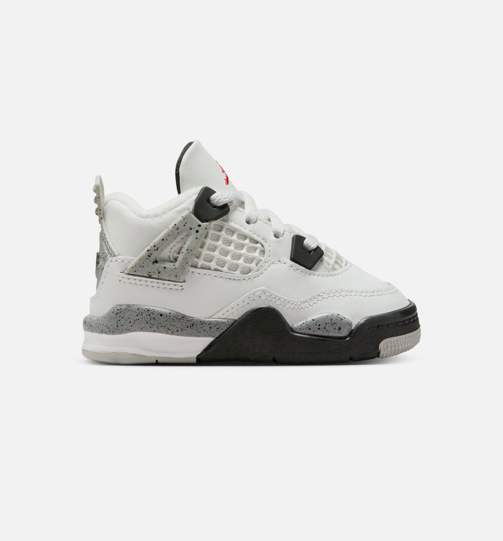 Air Jordan 4 Retro Infant & Toddler Sneakers – White Cement