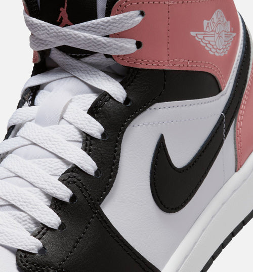 Air Jordan 1 Mid Men's Sneakers – White/Rust Pink/Black