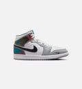 Air Jordan 1 Mid SE Men's Sneakers – Black/White/Wolf Grey