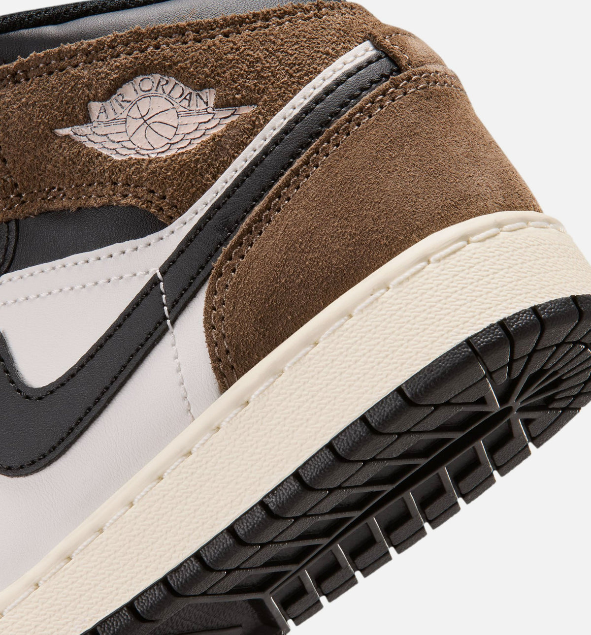 Air Jordan 1 Mid Grade School Sneakers – Black/Palomino