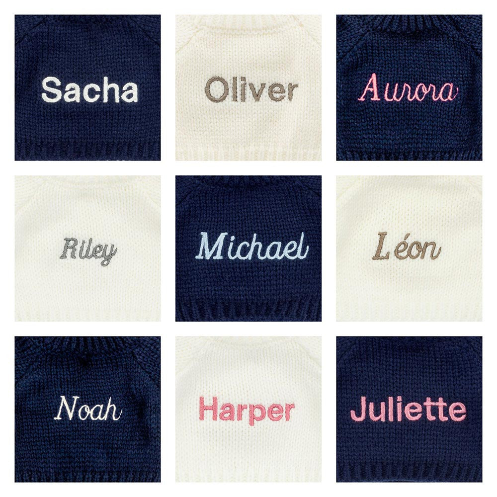 Bashful Luxe Bunny Juniper with Personalized Navy Jumper