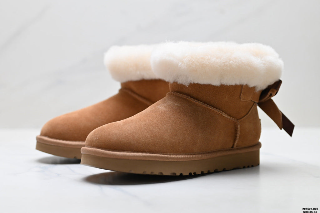 UGG Classic Ultra Mini Bow Ankle Boots
