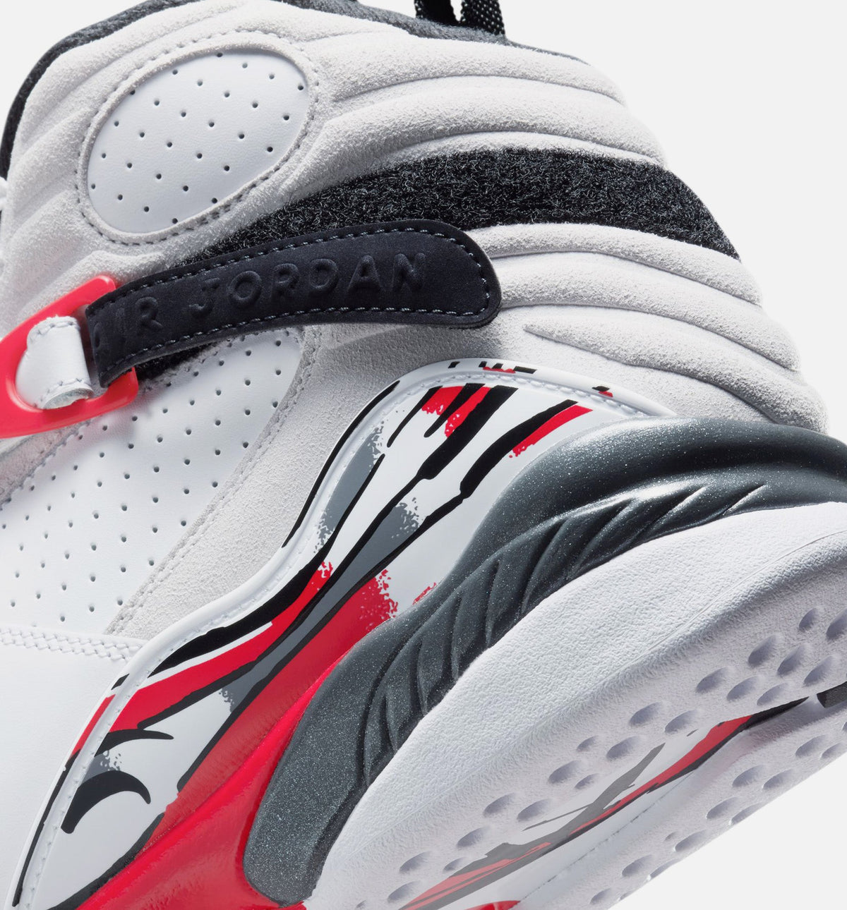 Air Jordan 8 Retro Men's Sneakers – White/True Red