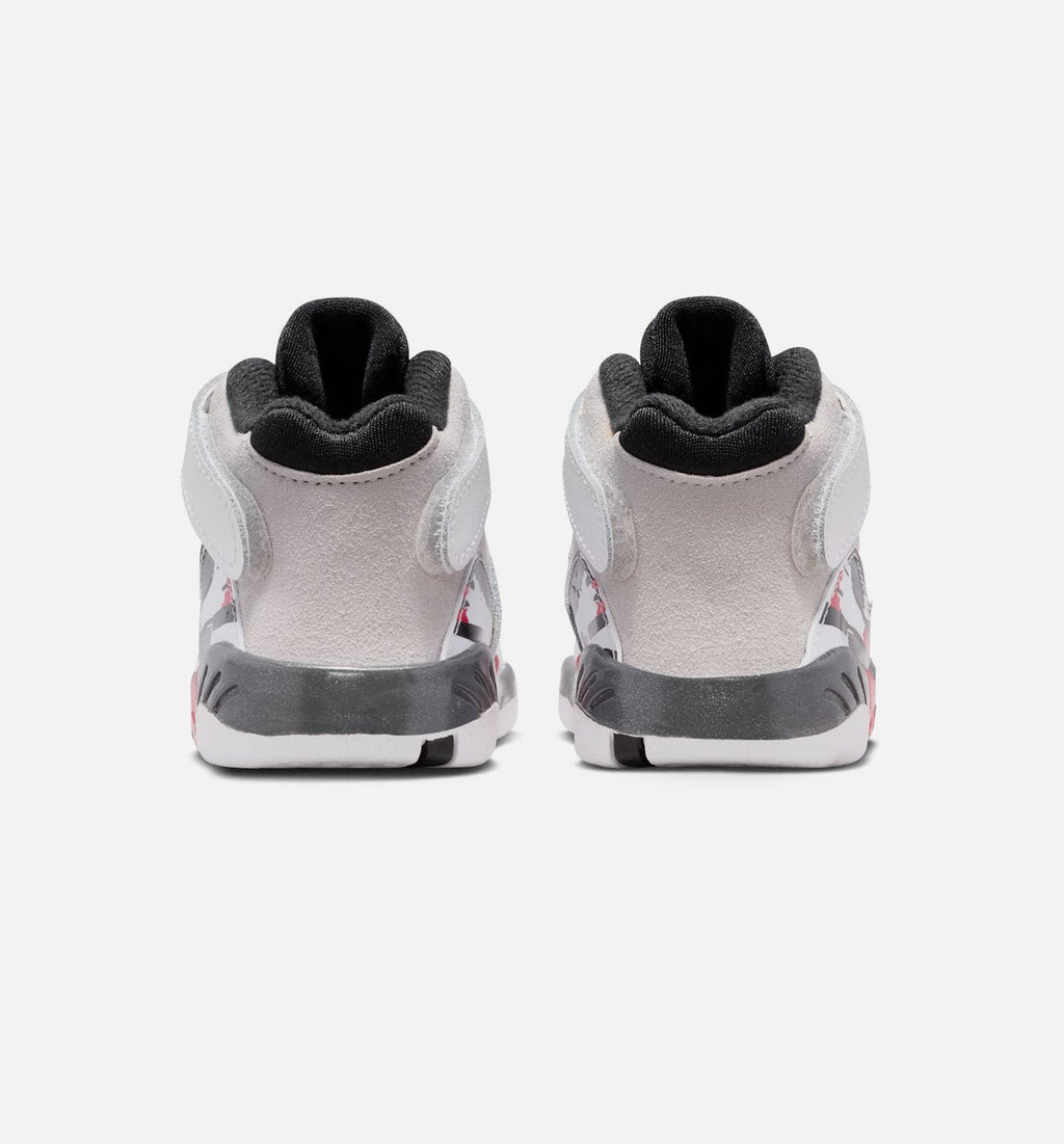 Air Jordan 8 Retro Infant & Toddler Sneakers – White/True Red