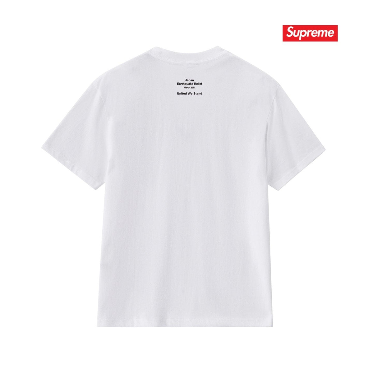 Supreme White Front Graphic Short-Sleeve T-Shirt