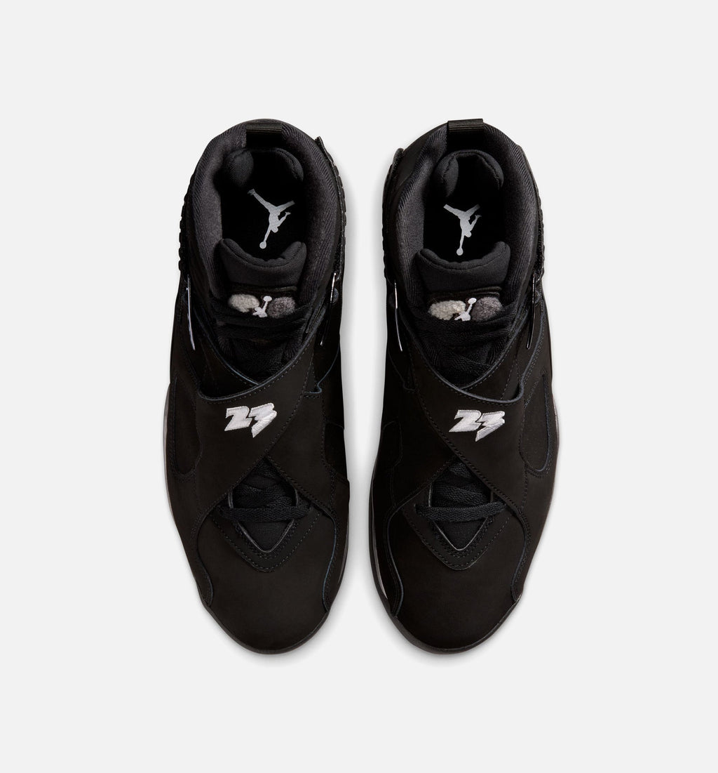 Air Jordan 8 Retro Men's Sneakers – Chrome Black/Light Graphite