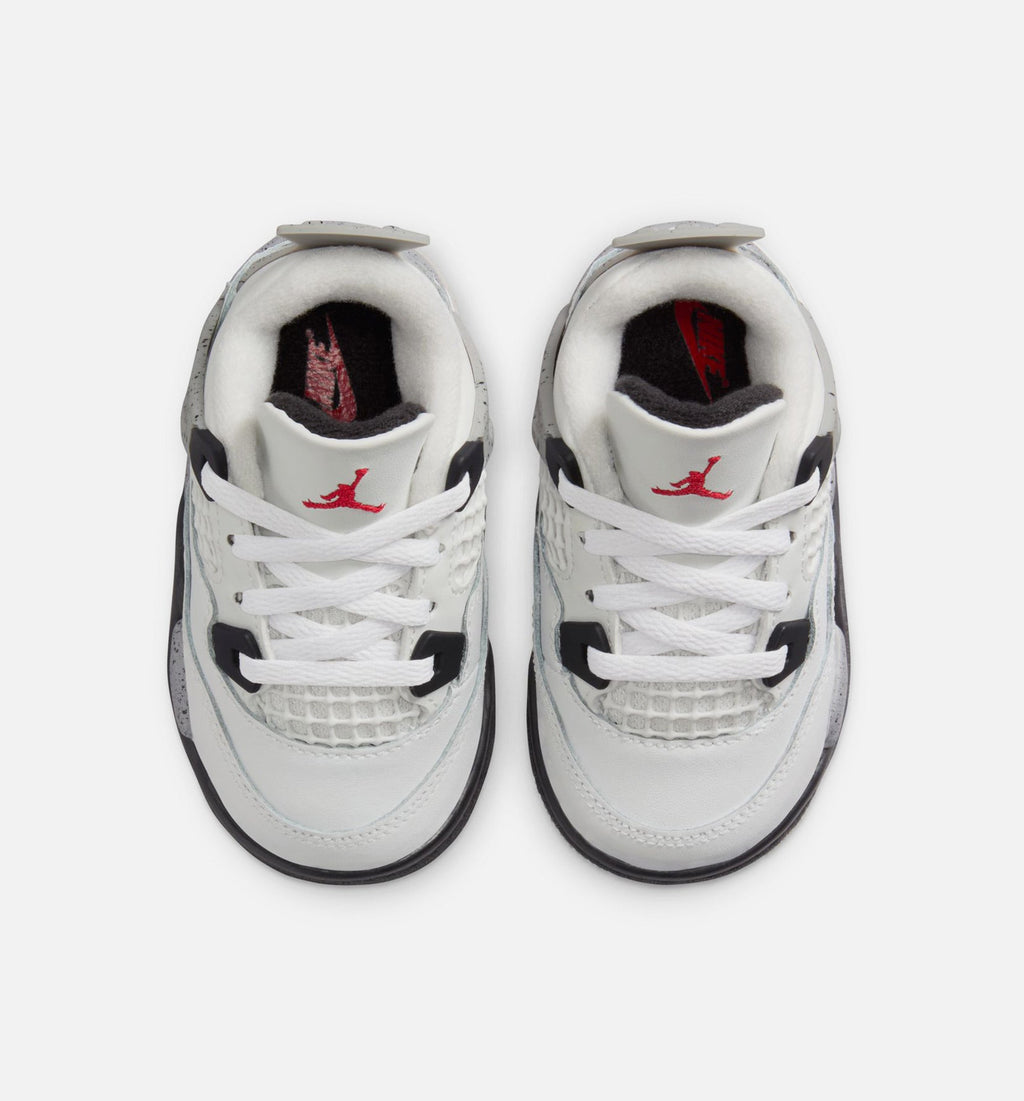 Air Jordan 4 Retro Infant & Toddler Sneakers – White Cement