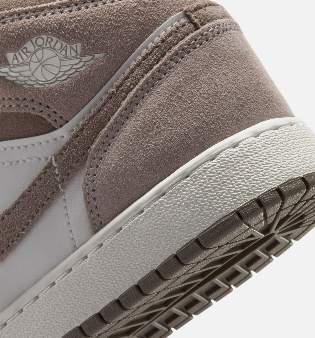Air Jordan 1 Mid Grade School Sneakers – Enigma Stone/Olive Grey
