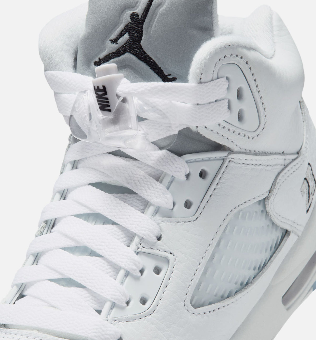 Air Jordan 5 Retro OG Grade School Sneakers – White Metallic