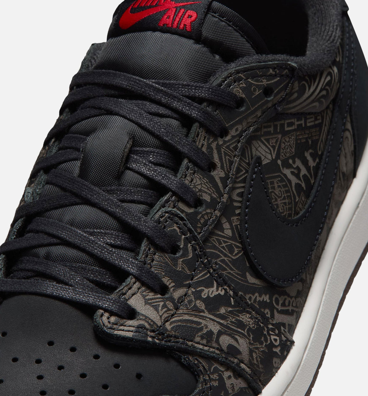 Air Jordan 1 Retro Low OG Men's Sneakers – Laser Black/Varsity Red